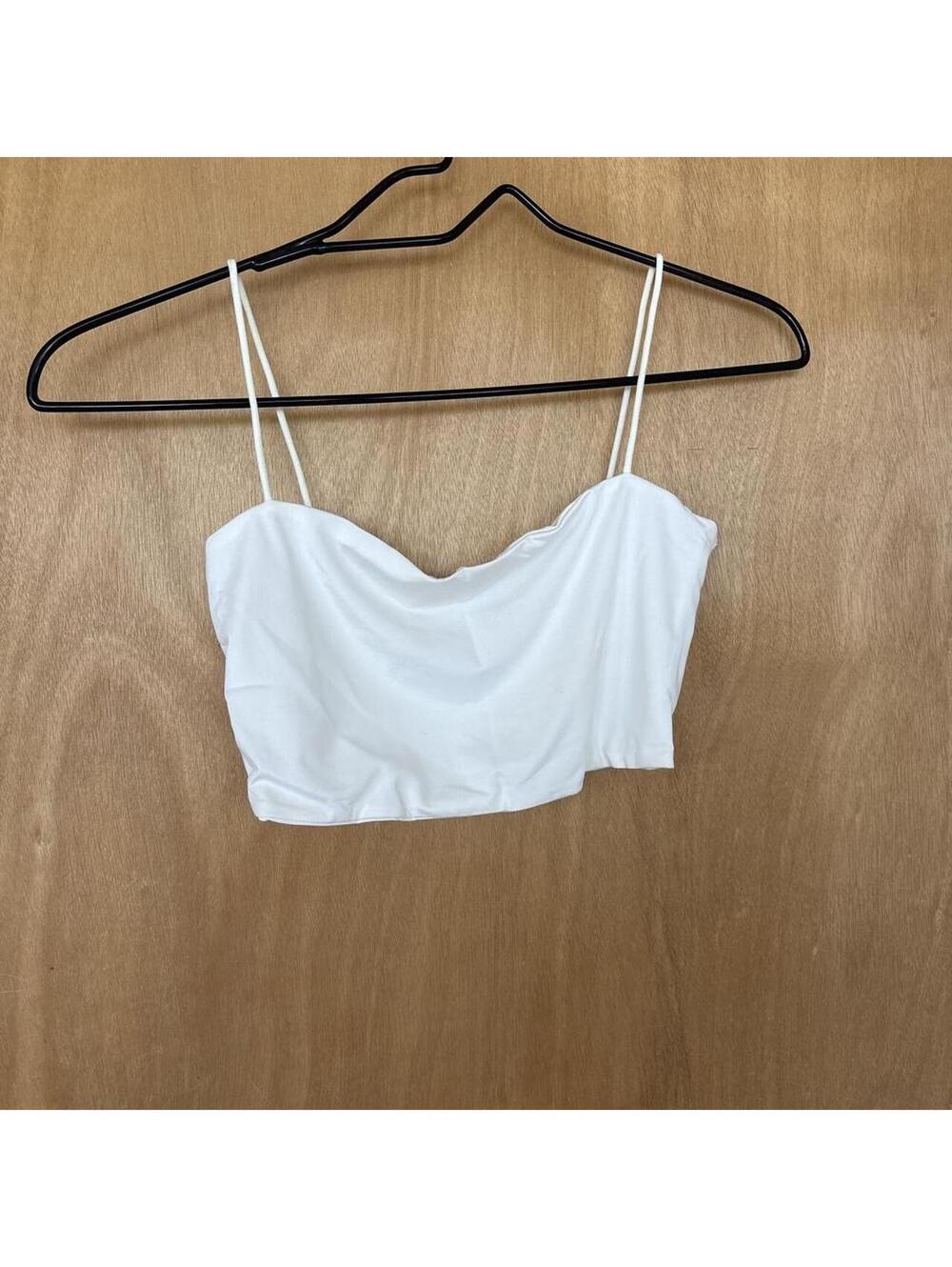 SHEIN Women's White Crop-top